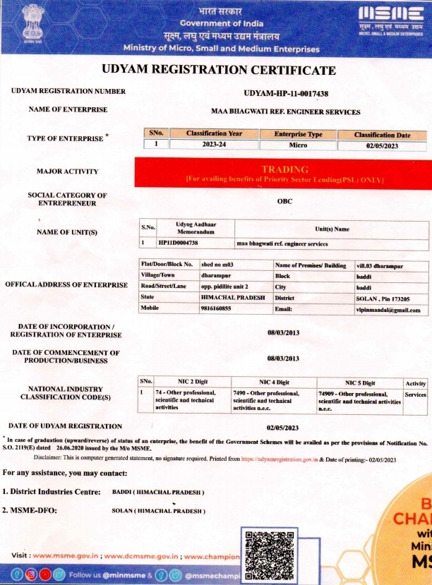 Udyam Certificate